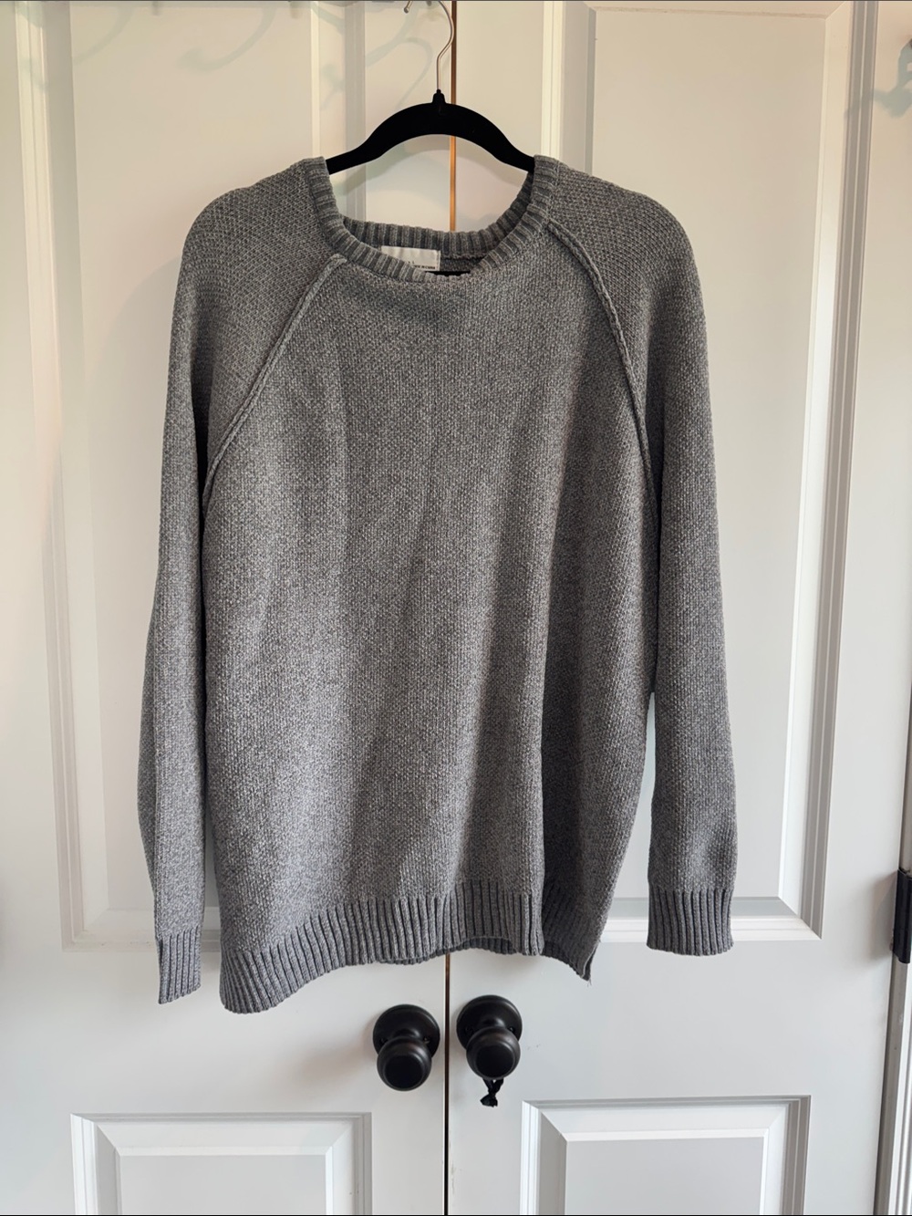 Zenana Outfitters Grey Scoop Neck Knit Sweater